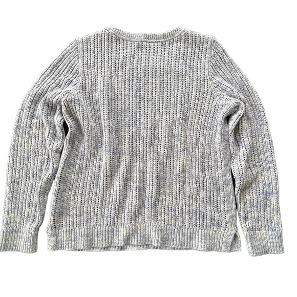 Talbots 100% Cotton Loose Knit Sweater Purple Size Large - Picture 3 of 10